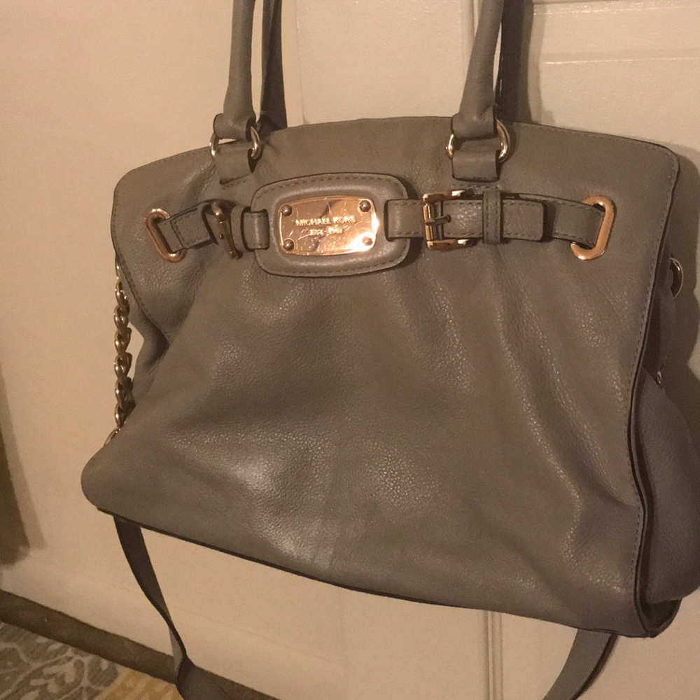 Michael Kors Bag- grey leather and Rose Gold